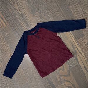 Jumping Beans Maroon & Blue Long Sleeve Essential Tee | 2T